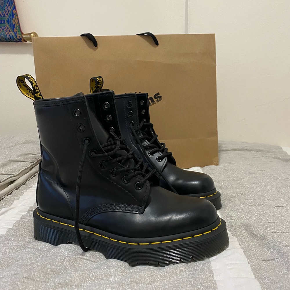 1460 BEX SMOOTH LEATHER PLATFORM BOOTS